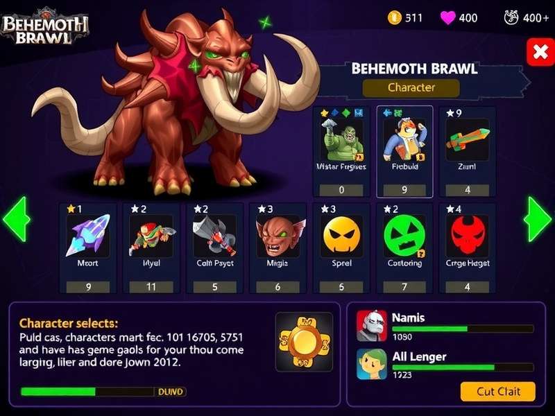 Behemoth Brawl Character Selection